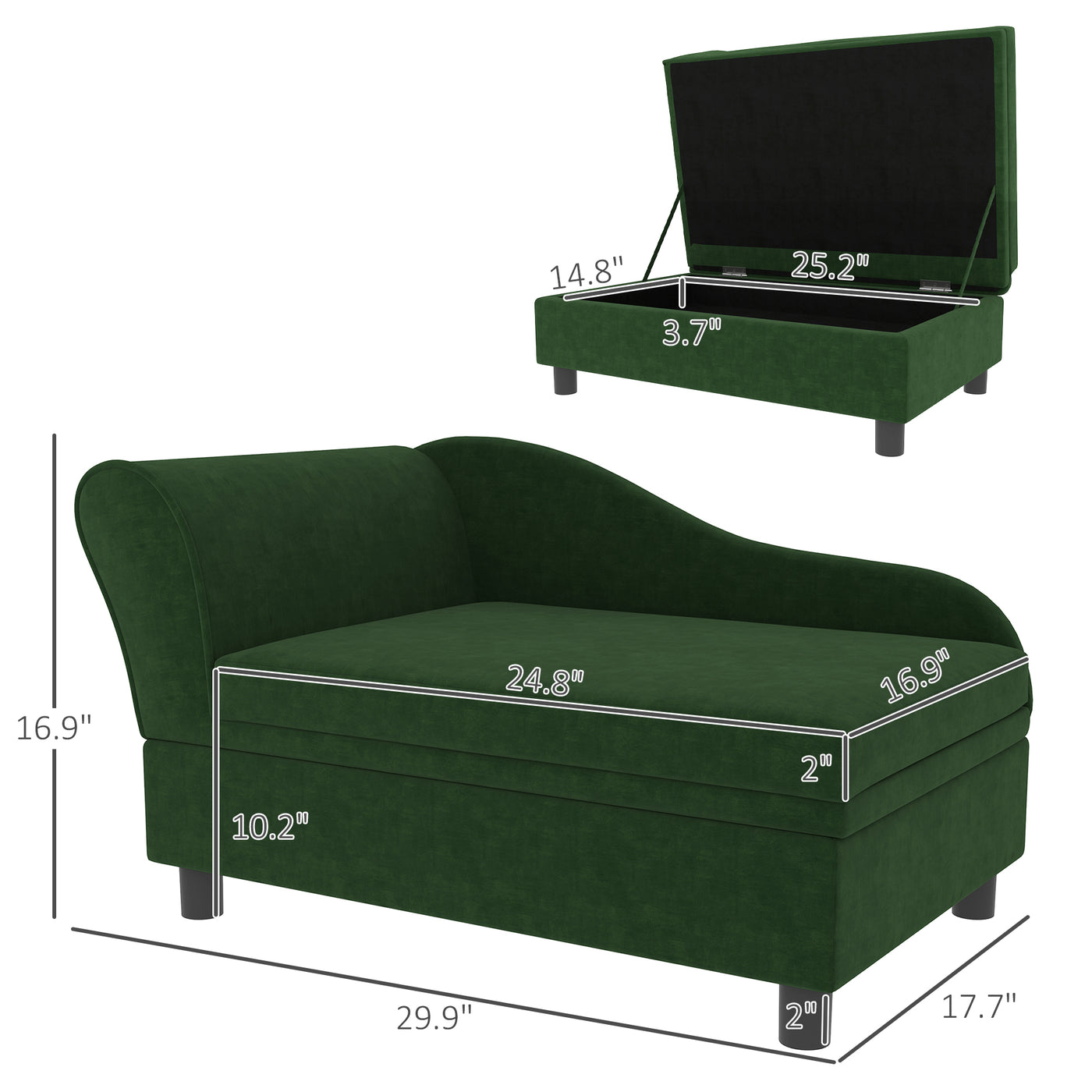 Pet Sofa Bed Couch with Storage