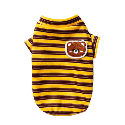 Spring And Autumn Thin Striped Two Feet Apparel Cat Kittens Air-conditioned Room Home Clothes Small Dog Dog Pet Clothes